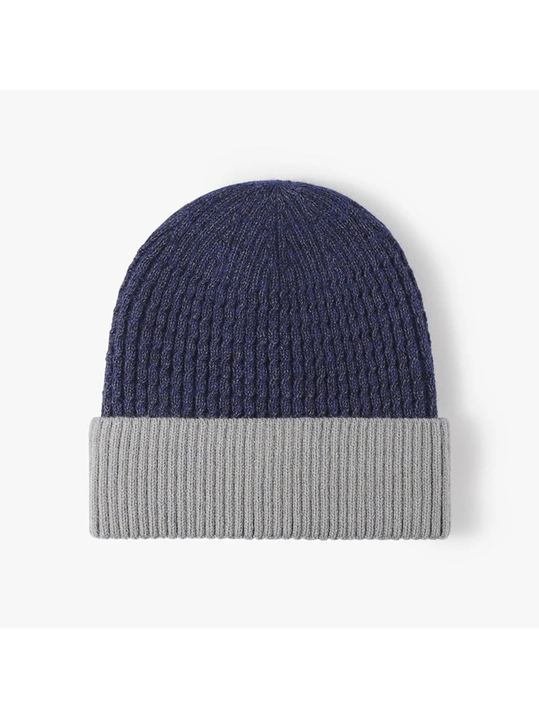 Haila - Colorblock Plush Lined Cuffed Knit Beanie