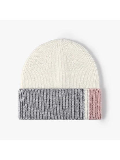 Haila - Colorblock Single-Layer Knit Beanie
