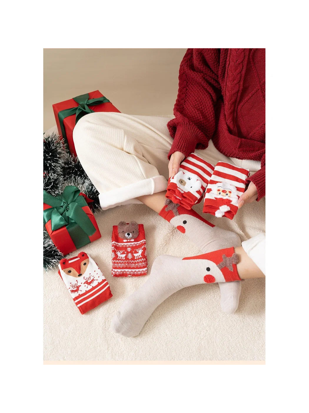 Rufia - Fine Knit Mid-Calf Socks