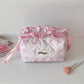 Cosbai - Sweet Bow Print Quilted Makeup Storage Bag