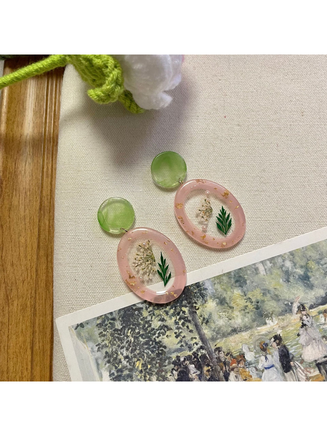 Earwish - Botanical Flower Drop Earrings
