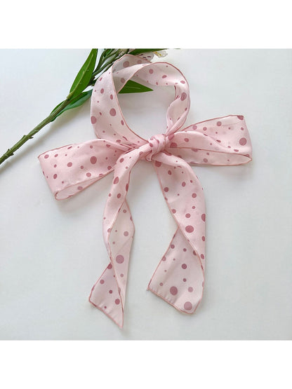 Scarvii - Cute Polka Dot Printed Long Narrow Scarf