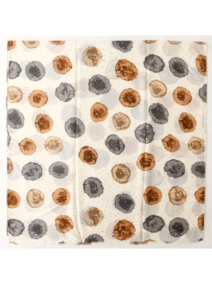 Scarvii - Retro Fresh Style Circular Print Scarf