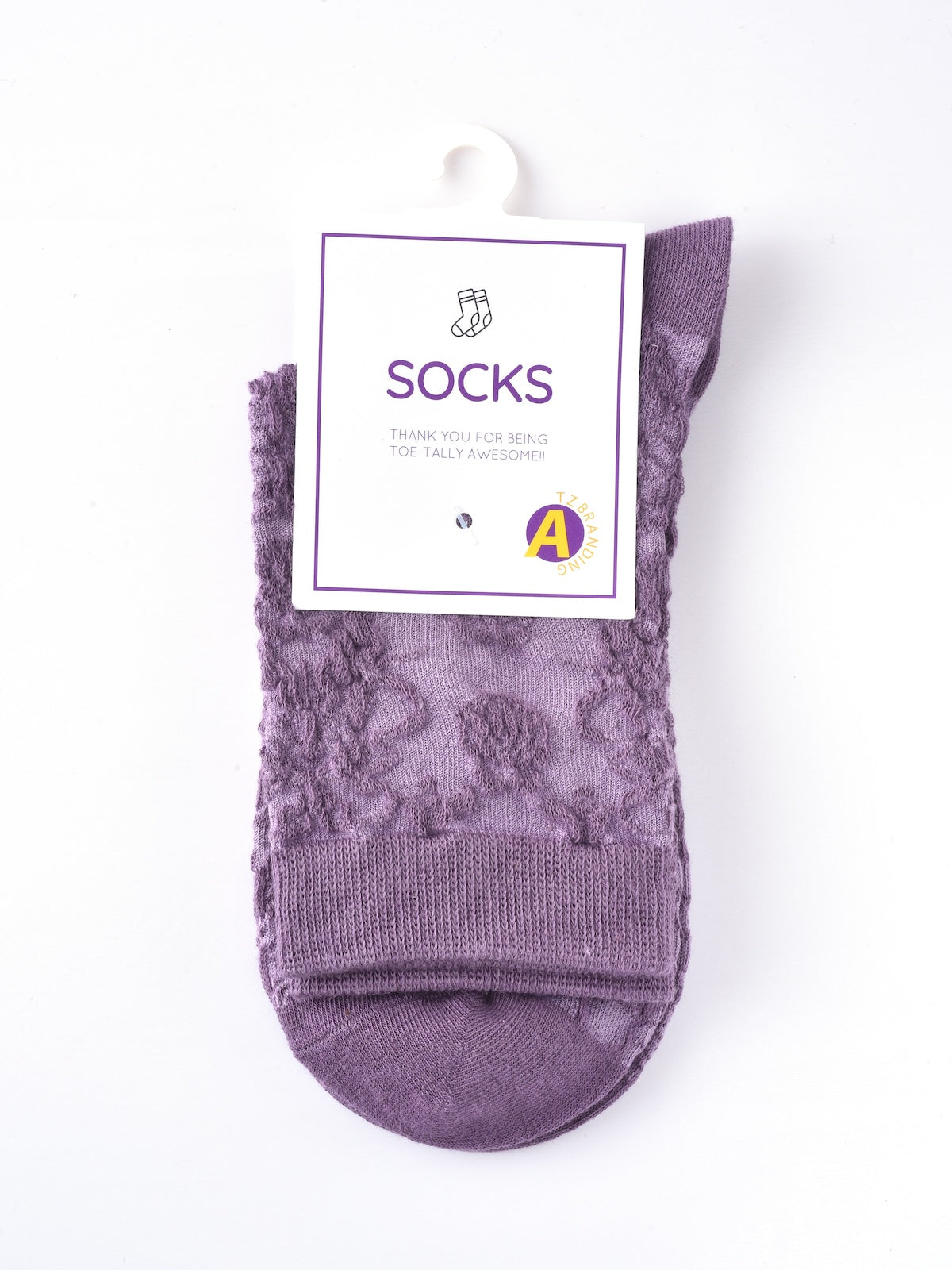 Rufia - Purple Embossed Women's Socks