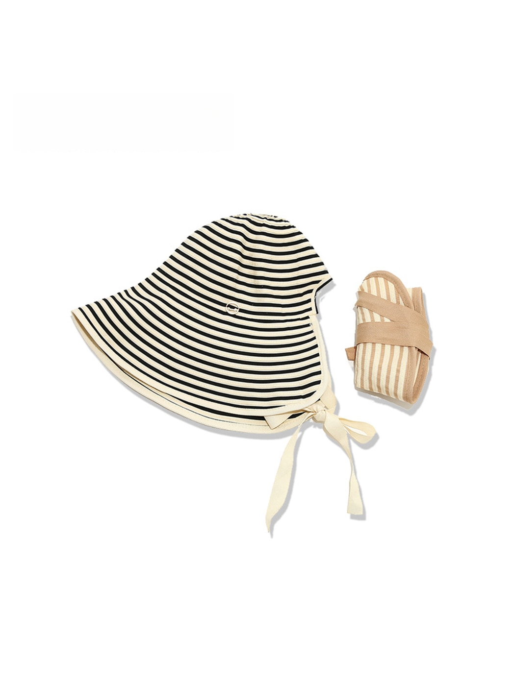 Haila - Wide Brim Striped Bucket Hat