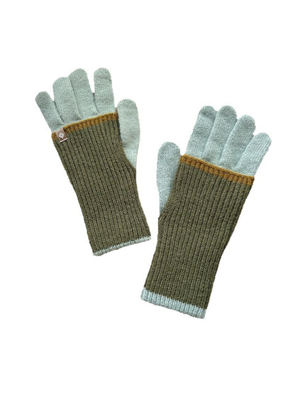 Gloving - Mixed Color Ribbed Finger-Opening Gloves