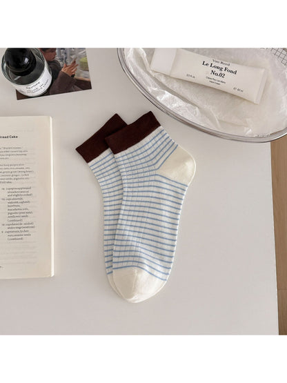 Rufia Mesh Stripe Color Block No Show Socks color options