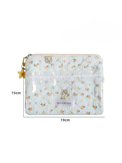 Cosbai - Soft Floral Lace Makeup Bag Mini Pouch detail view 4