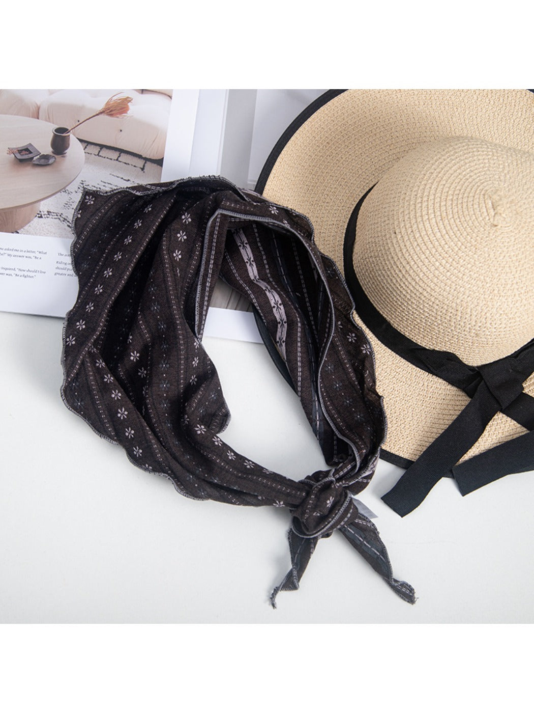 Scarvii - Vintage Embroidered Triangle Scarf