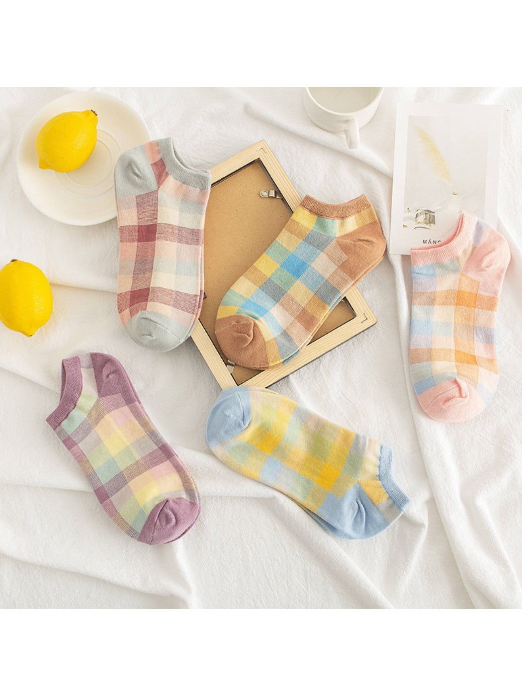 Rufia - Summer Plaid Ankle Socks