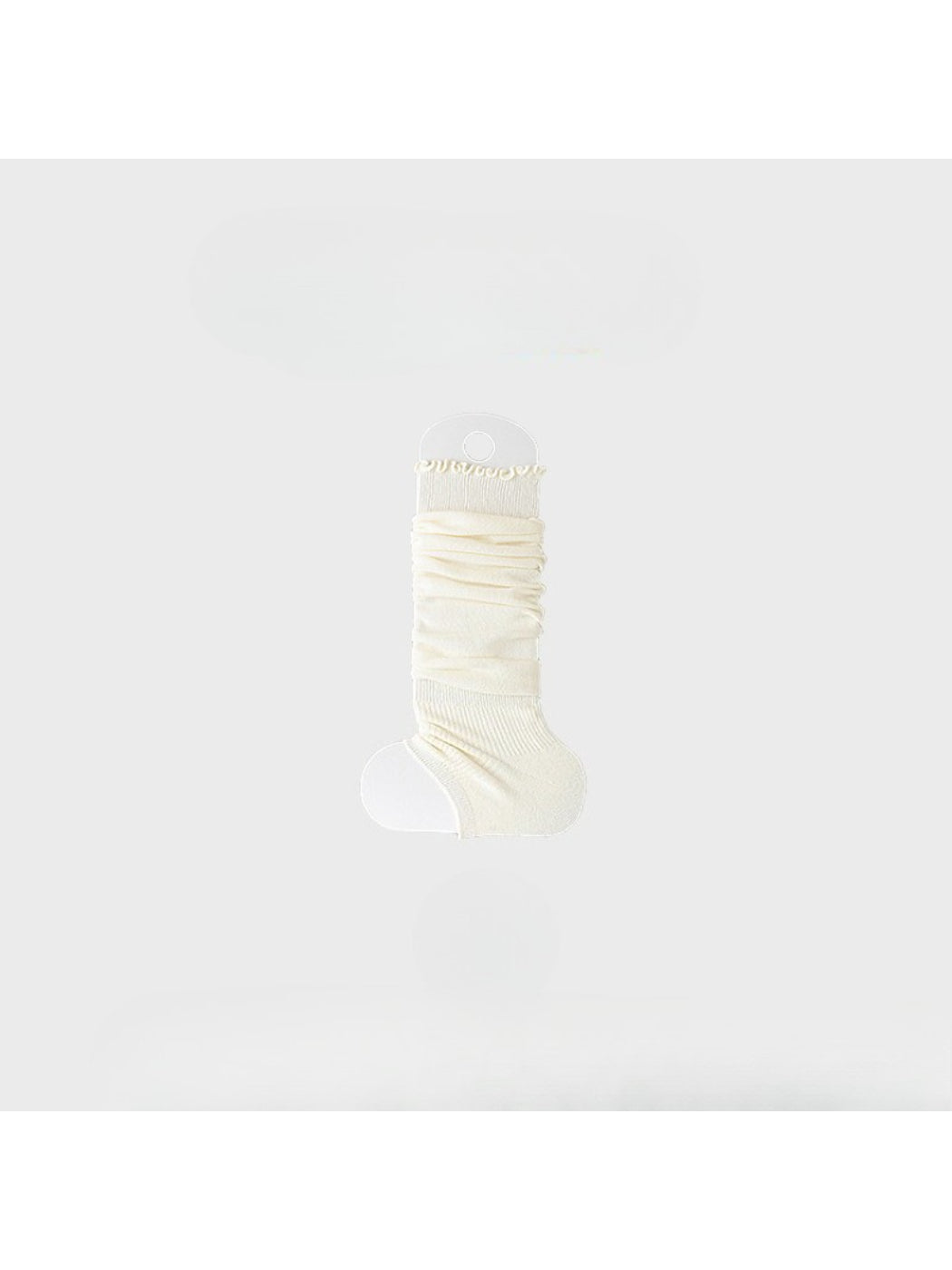 Rufia - Soft Ribbed Ruffle Trim Slouchy Leg Warmers