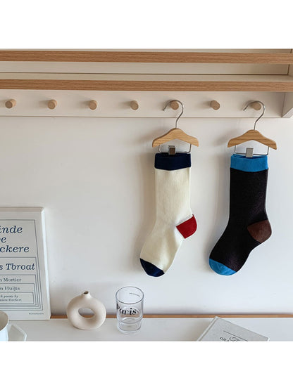 Rufia - Soft Contrast Color Crew Socks