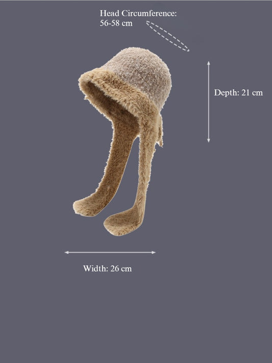 Haila – Fluffy Earflap Winter Knitted Beanie
