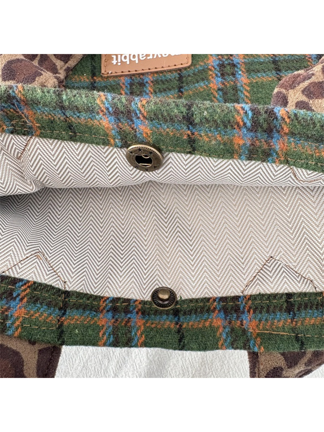 Cosbai - Cozy Plaid Small Everyday Tote