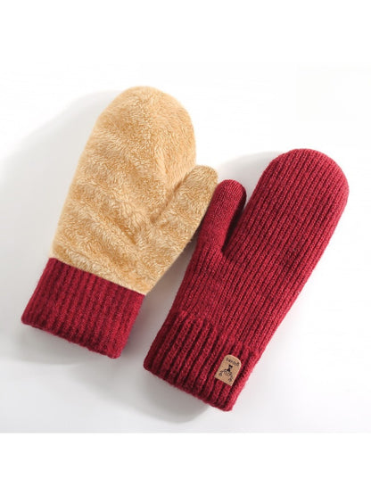 Gloving - Double-Layer Knitted Mittens