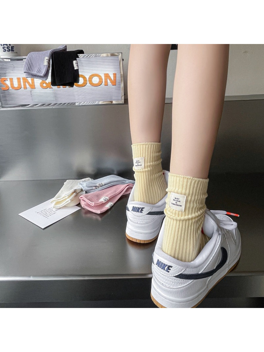 Rufia - Soft Tone Ribbed Crew Socks product image 4