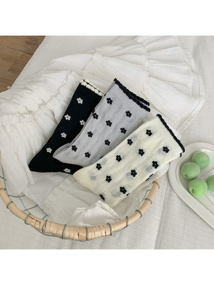 Rufia - Floral Lace Summer Socks - Sweet & Breathable
