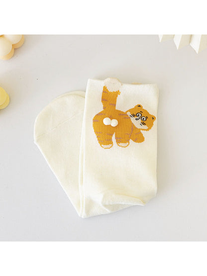Rufia - Whimsical Cat Motif Crew Socks product image 5