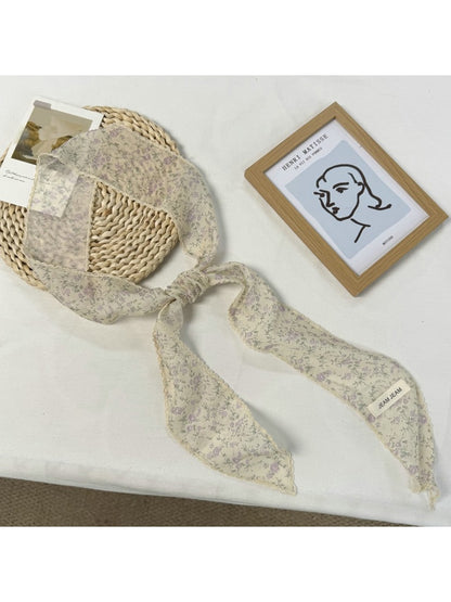 Scarvii - Lace Edge Floral and Paisley Long Scarf