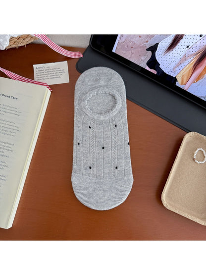 Rufia - Minimal Dot Pattern Women's Invisible Socks