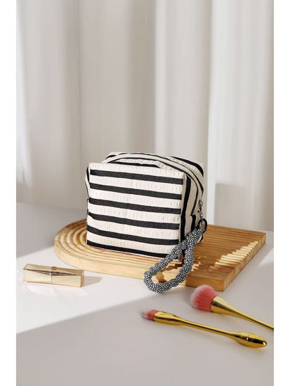 Cosbai - Classic Stripe Cosmetic Bag
