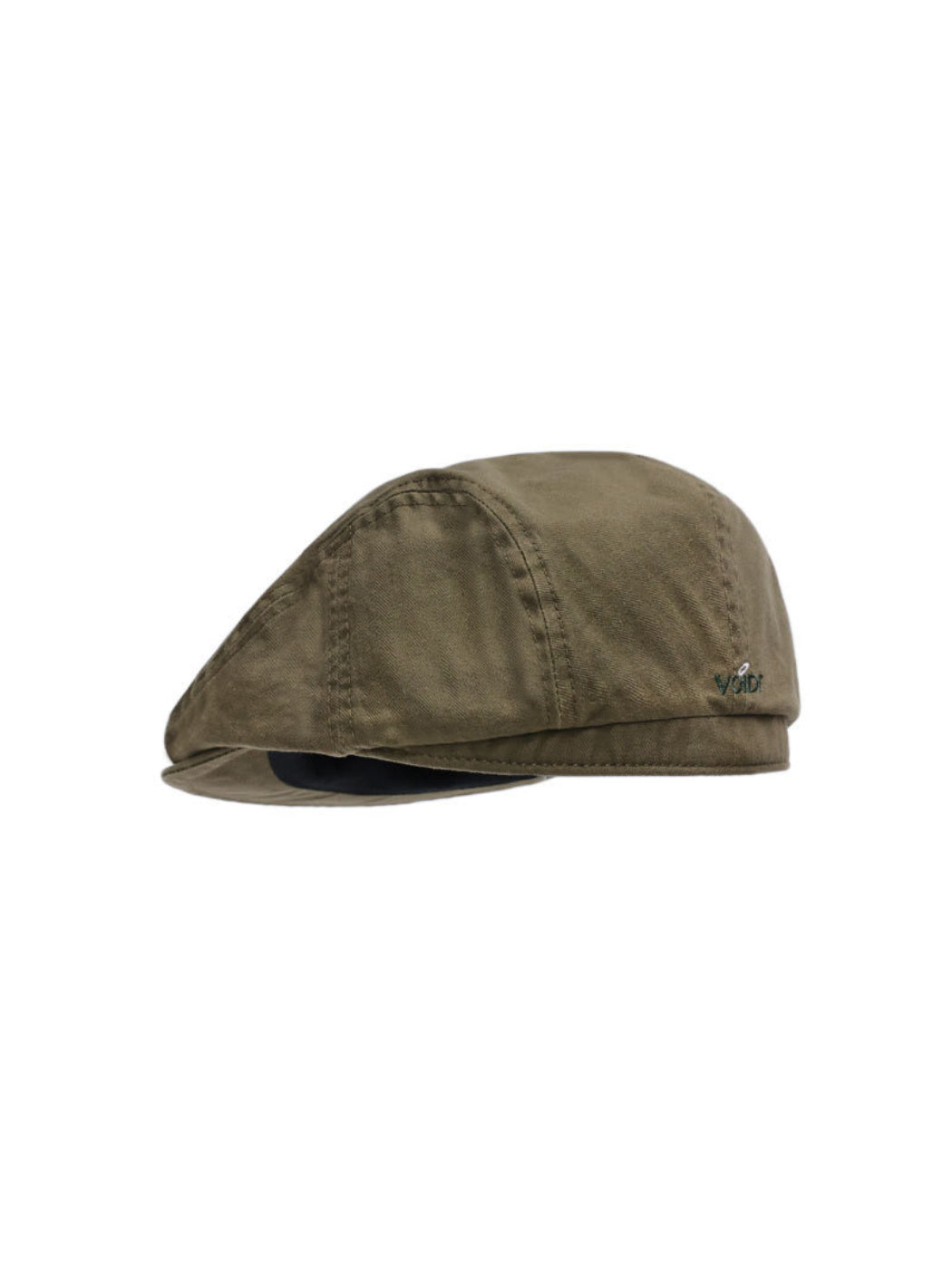 Haila - Embroidered Panel Seam Flat Cap