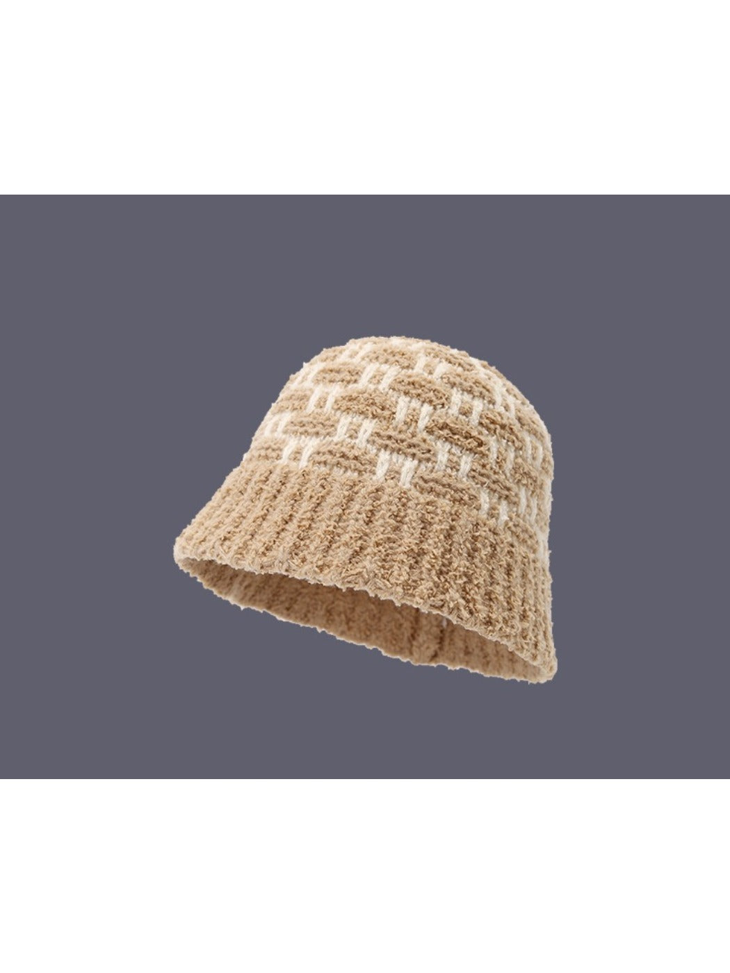 Haila - Winter Diamond Knitted Bucket Hat