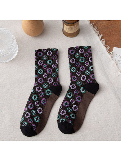 Rufia - Boho Geometric Knit Crew Socks product image 3