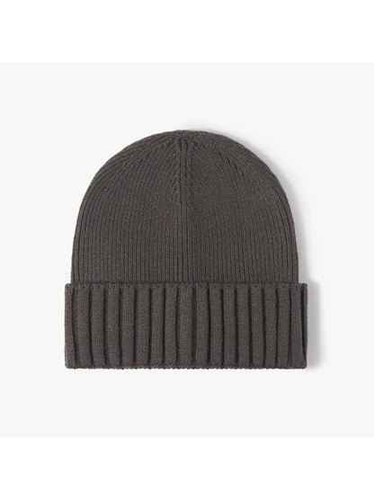 Haila - Classic Solid Ribbed Cuffed Beanie