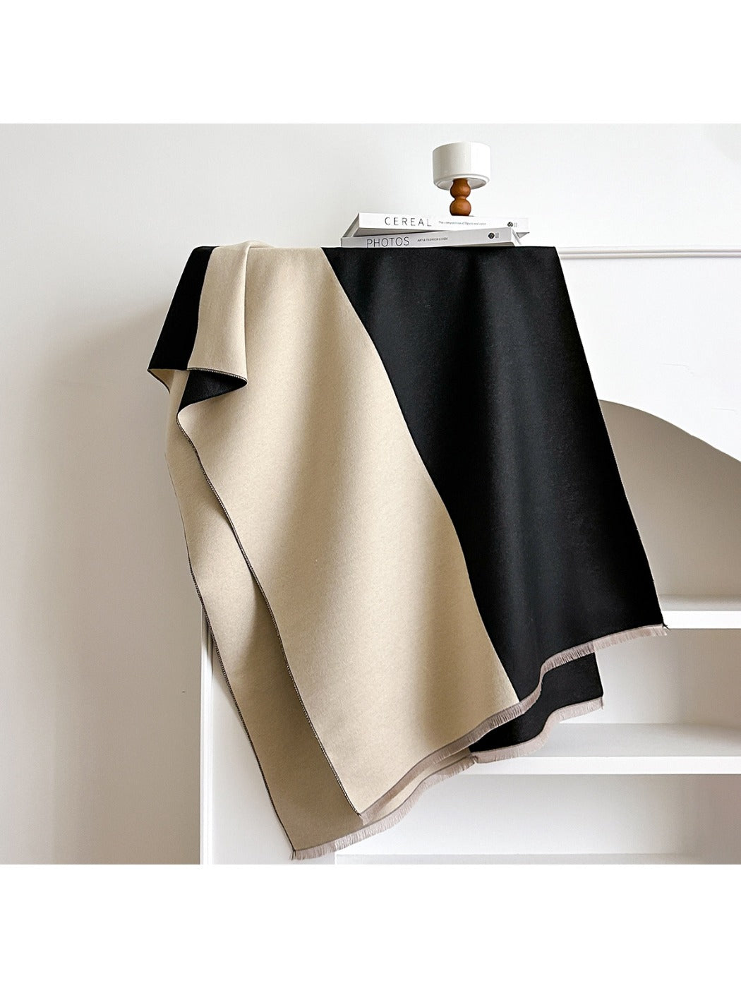 Scarvii – Color Block Fringe Scarf & Shawl