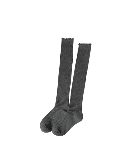 Rufia - Basic Ribbed Knee-High Socks for Women