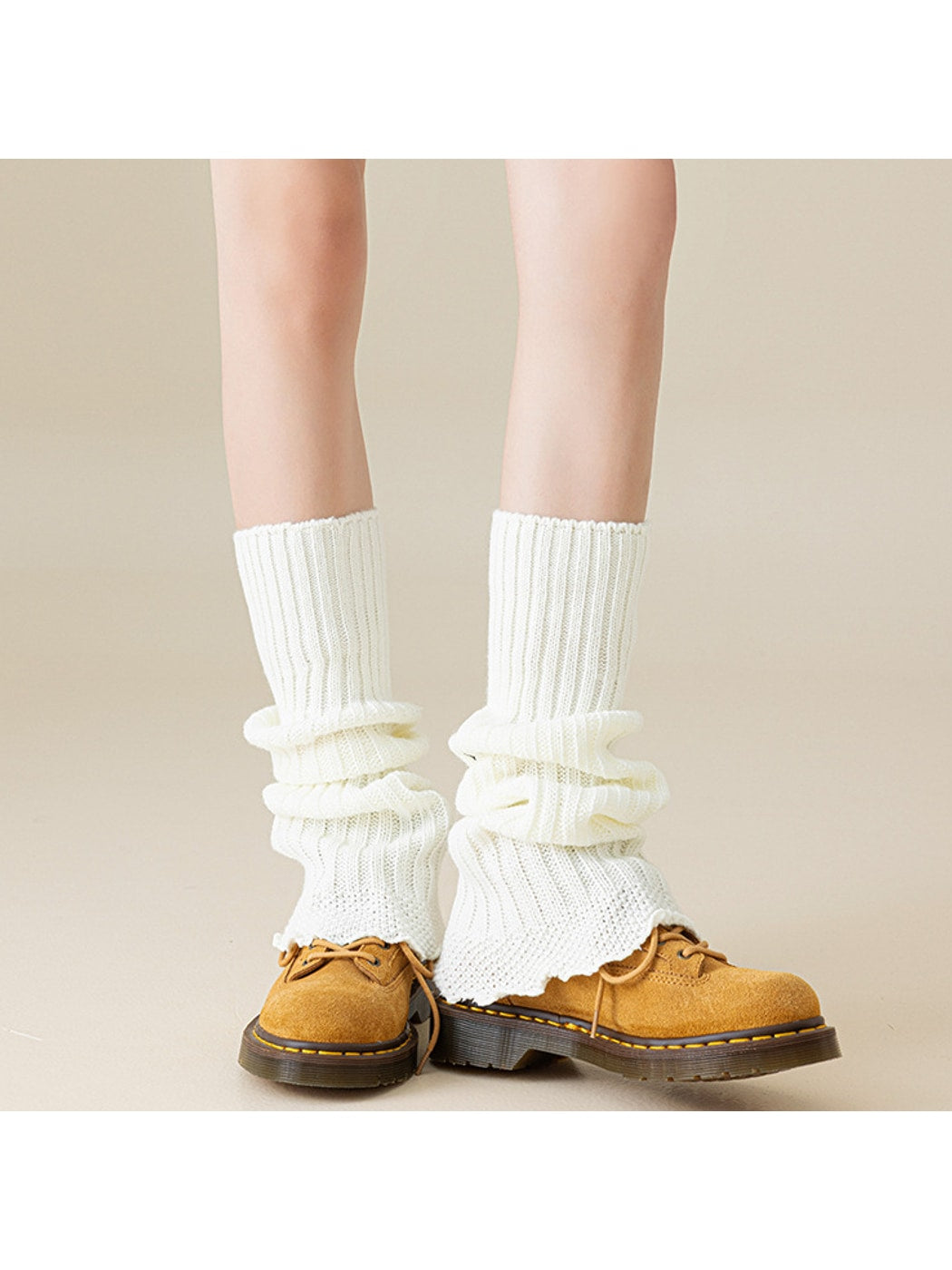 Cozyra - Mid-Calf Solid Color Knit Leg Warmer
