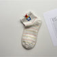 Rufia solid blue low cut socks