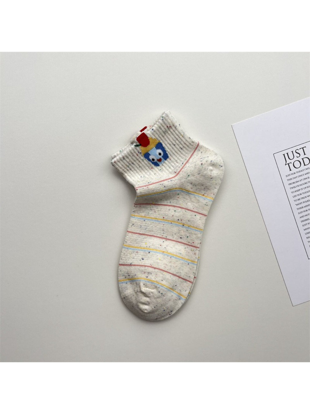 Rufia solid blue low cut socks