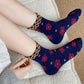 Rufia - Colorful Floral Pattern Mid-Calf Socks