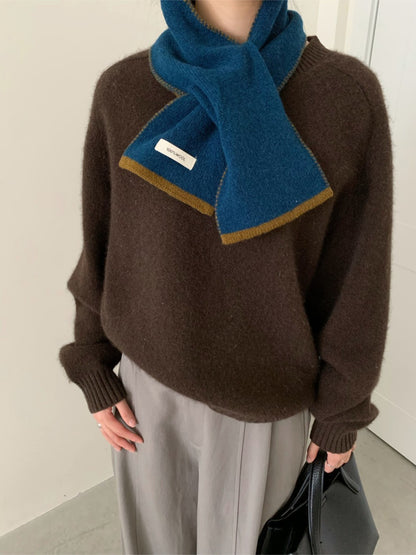 Scarvii - Two-Tone Contrast Border Scarf