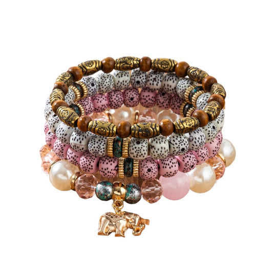 Bauai - 4 In 1 Boho Beaded Bracelet Set - Vintage & Stylish