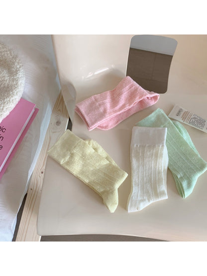 Rufia - Soft Ribbed Knit Crew Socks
