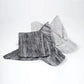 Close-up of silver wire graffiti pattern on Haila tie back turban hat