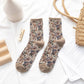 Rufia - 3D Floral Pattern Spring Autumn Mid-Calf Socks