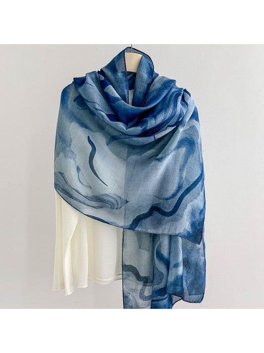 Scarvii - Modern Abstract Printed Summer Wrap Scarf