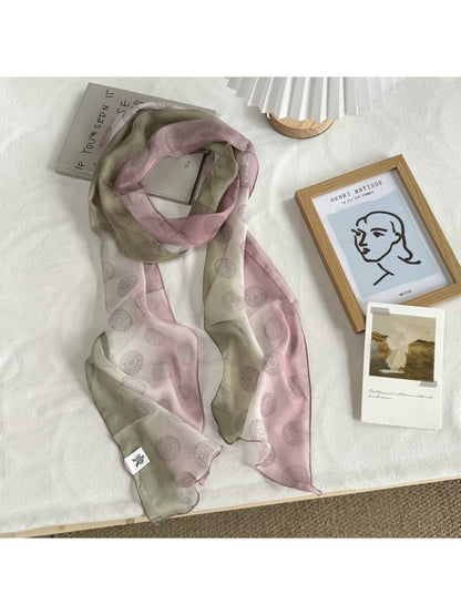 Scarvii - Gradient Sheer Simple Style Long Scarf