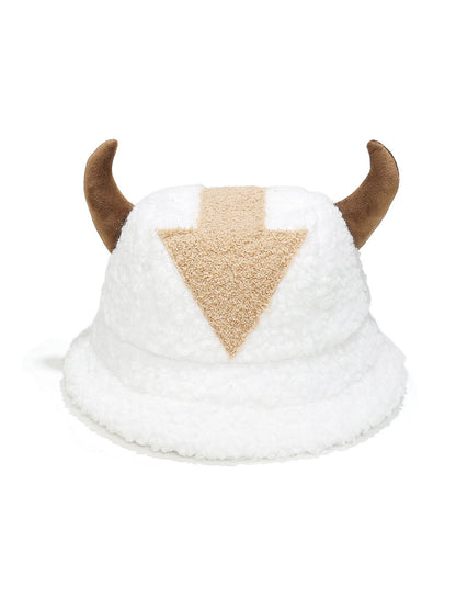 Haila Fuzzy Viking Bucket Hat with Horns