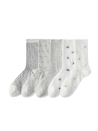 Rufia - Mixed Texture Knit Crew Socks product image 3