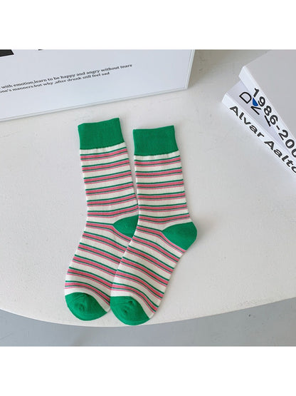Rufia - Bright Stripe Knit Crew Socks