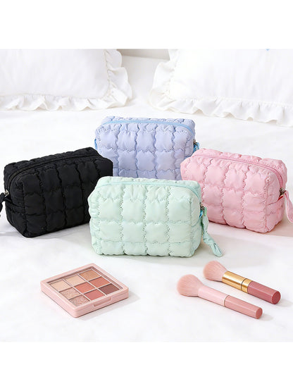Cosbai - Quilted Cube Cosmetic Bag