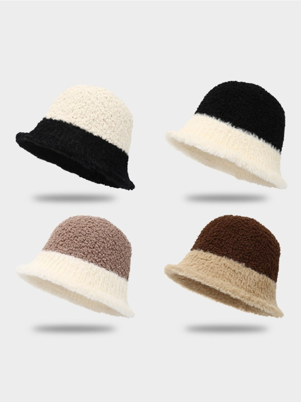 Haila – Two-Tone Fuzzy Winter Bucket Hat