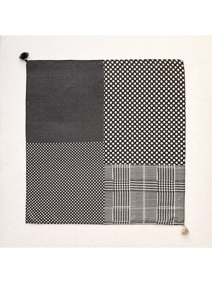 Scarvii - Geometric Polka Dot Patchwork Square Scarf