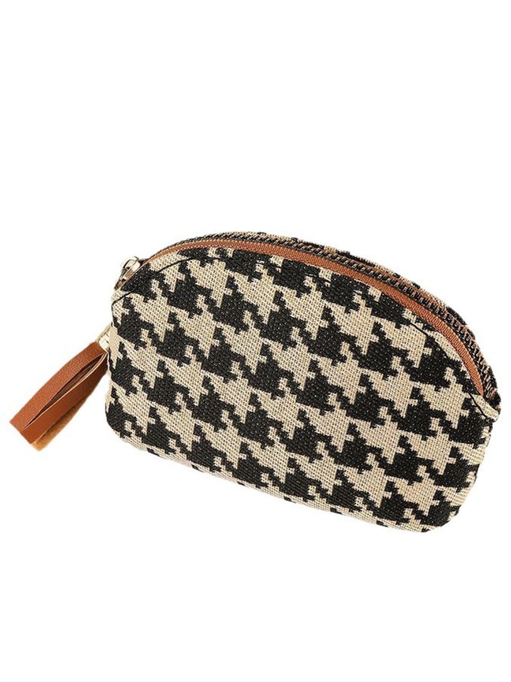 Cosbai - Houndstooth Pattern Coin Purse for Women