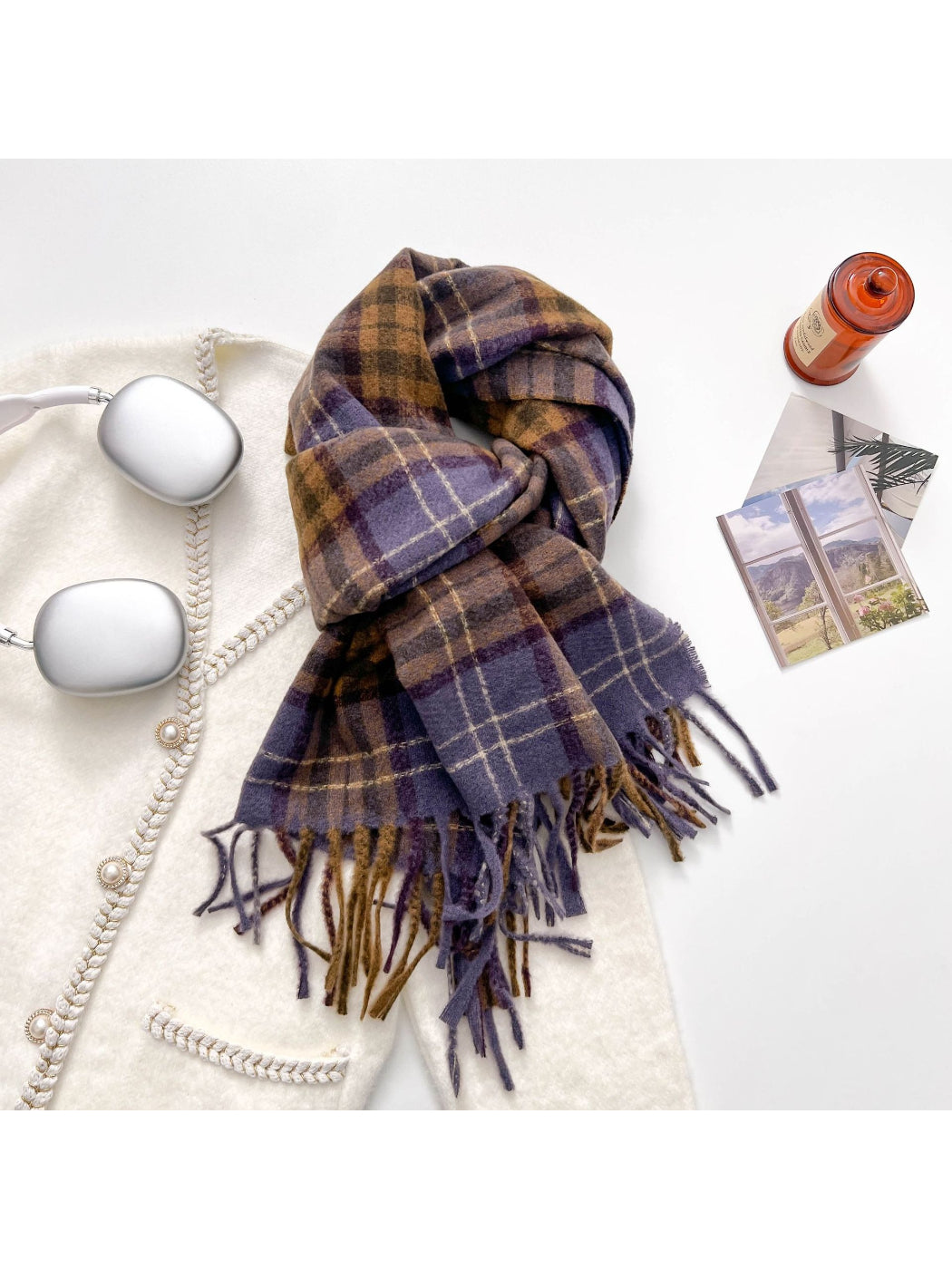 Scarvii - Classic Checkered Cozy Winter Scarf